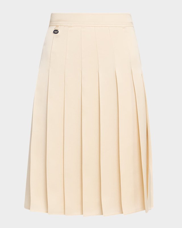 Pleated Silk Skirt